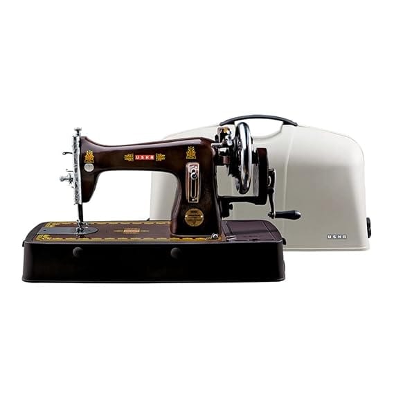 USHA Bandhan DLX Manual Sewing Machine Composite Body with Cover (Built-in Stitches 1|| Brown) USHA Bandhan DLX Manual Sewing Machine Composite Body with Cover (Built-in Stitches 1|| Brown) - Brown / Medium