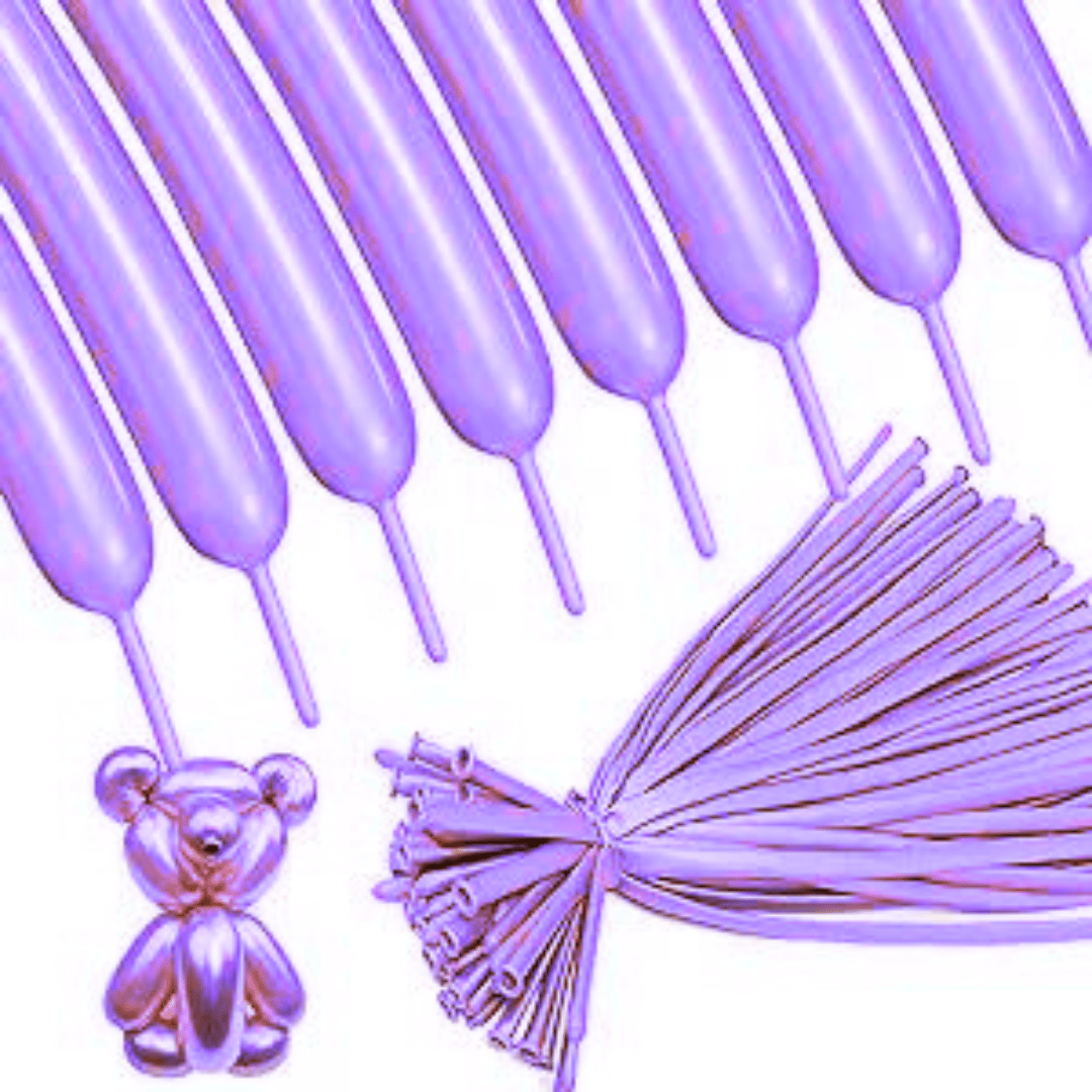 Chrome Purple Twisty Designer Latex / Rubber Balloons - 36 inches - 10PC