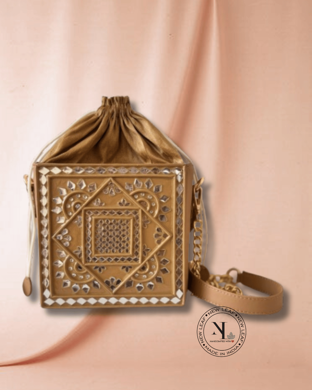 Mocha Mousse Lippan Art Potli Sling Bag