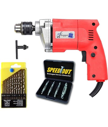 Shopper52 - Drill Machine Combo 350W 10mm Corded Drill Kit