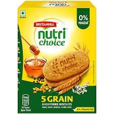 Britannia Nutrichoice 5 Grain Digestive Multigrain Biscuits - High Fibre, 200 G