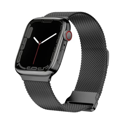 Melanese Mesh Black Watch Strap - 20/22 MM Melanese Mesh Black Watch Strap - 20/22 MM - 20 MM