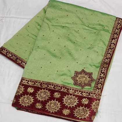 Beautiful ? Light Green Saree With Blouse