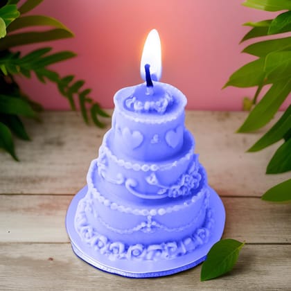 SS Enterprise Organic Soy Wax Cake Shape Designer Candles, Scented Aromatic Fragrance, Smoke-Free, Birthday Cake Candles, Pack of 1 SS Enterprise Organic Soy Wax Cake Shape Designer Candles, Scented Aromatic Fragrance, Smoke-Free, Birthday Cake Candles, Pack of 1