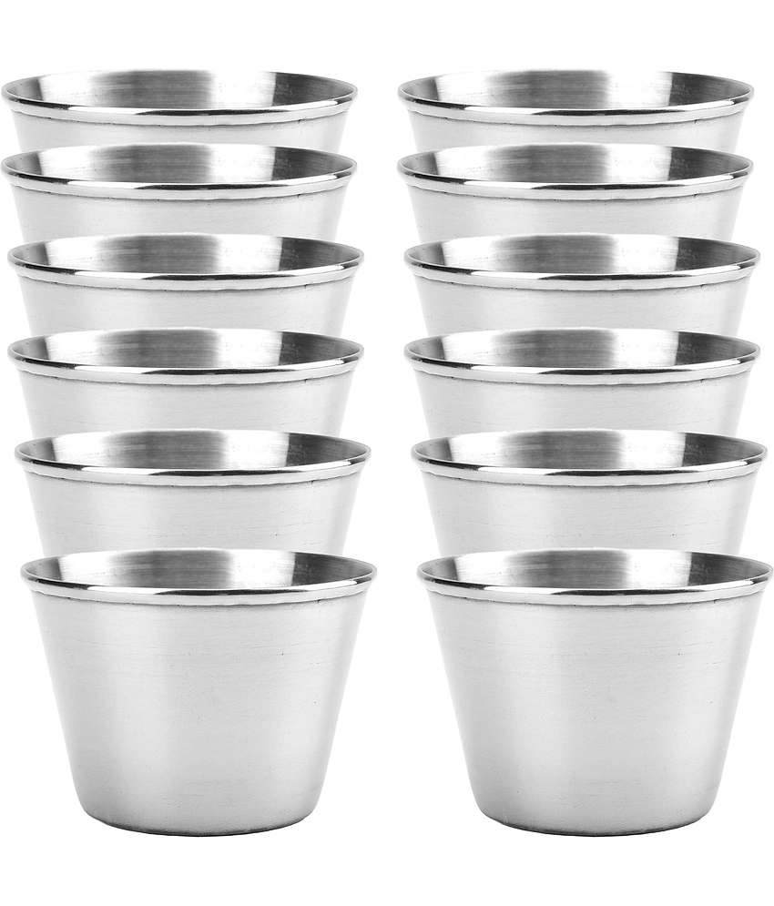 HomePro - Sauce Cup Stainless Steel Chip&Dip Bowl 75 mL ( Set of 12 )