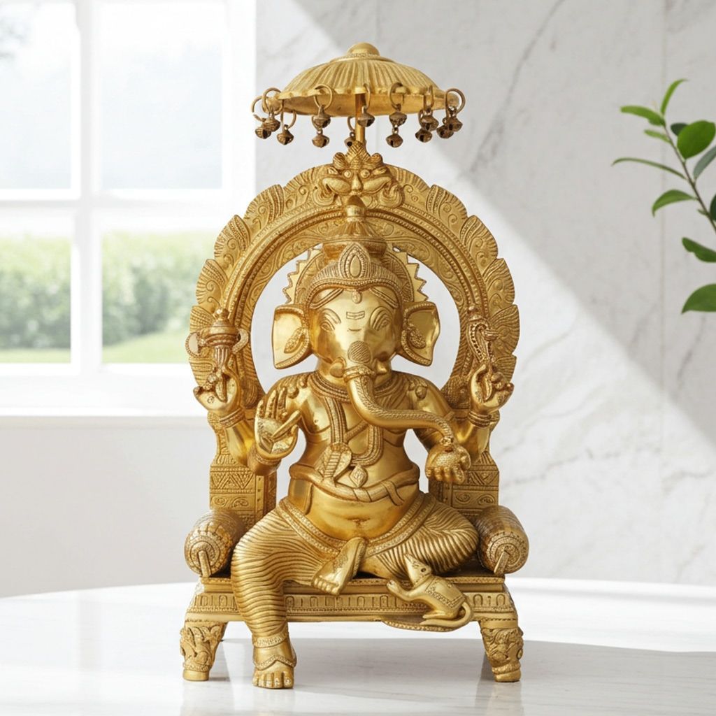 Brass Showpiece Umberala Ganesh Ji Statue (BSMAS383)