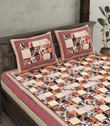 Royal Paisley 240TC Cotton Double Bedsheet Royal Paisley 240TC Cotton Double Bedsheet