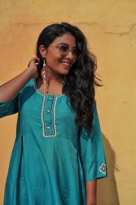 Turquoise blue co-ord set for curvey women Turquoise blue co-ord set for curvey women