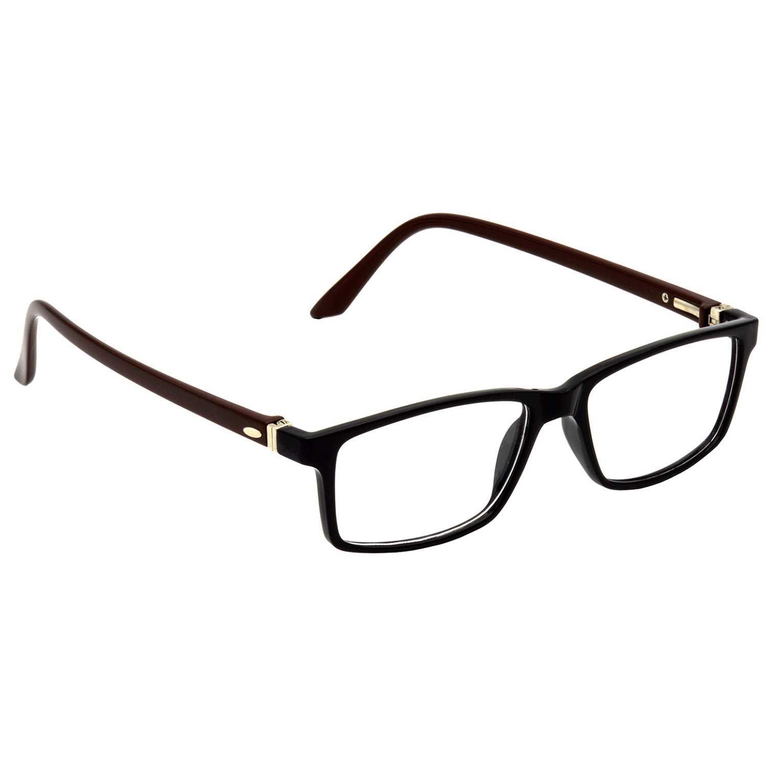 Hrinkar Plastic Full Rim Rectangle Designer frames Men & Women - HFRM-BK-BWN-11