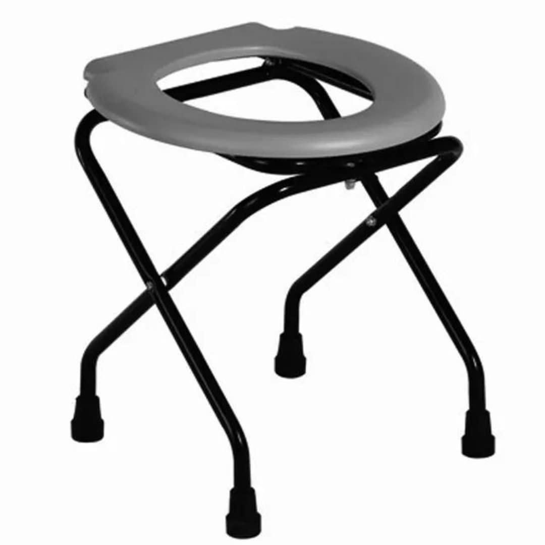 Portable Commode, Emergency/Bathing Auxiliary Stool for Elderly & People with Mobility Difficulties, 100+KG (GREY) (Commode Stool)