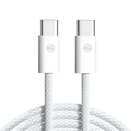 OOGE Rope 15 Type-C to Type-C Cable  65W PD Fast Charging, 1M Braided USB-C Cord, High-Speed Data Transfer, Durable & Tangle-Free, Compatible with Laptops, Phones & Tablets, Strong & Reliable Build