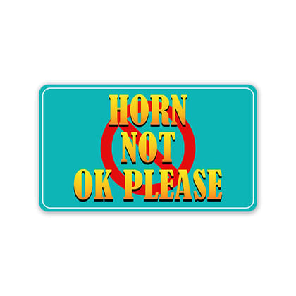 Horn Not Ok Please Car Sticker