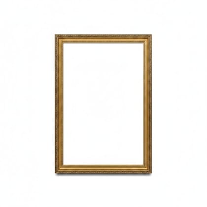 Antique Style Rectangular Gold Wooden Photo Frame