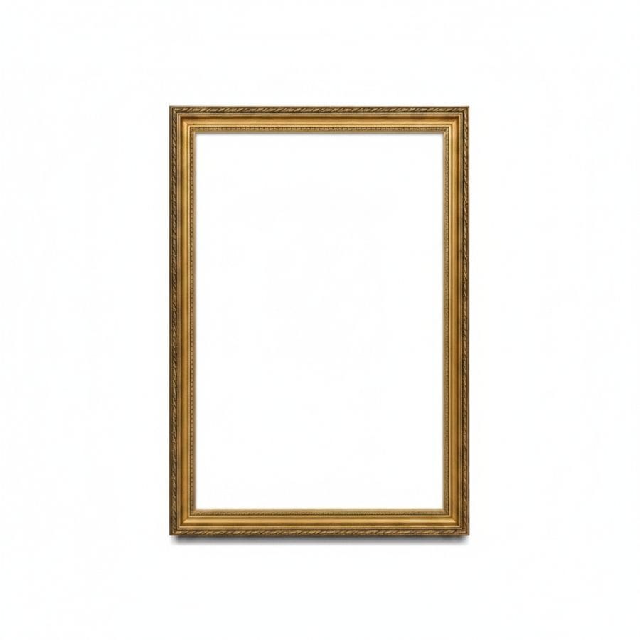 Antique Style Rectangular Gold Wooden Photo Frame