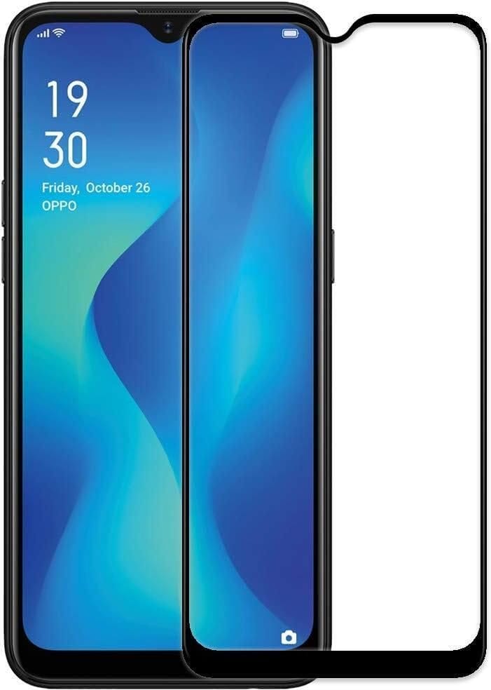 PLUGTECH Advanced Tempered Glass With Anti-Explosion 9H Hardness Edge-To-Edge Coverage Screen Guard for OPPO A1K