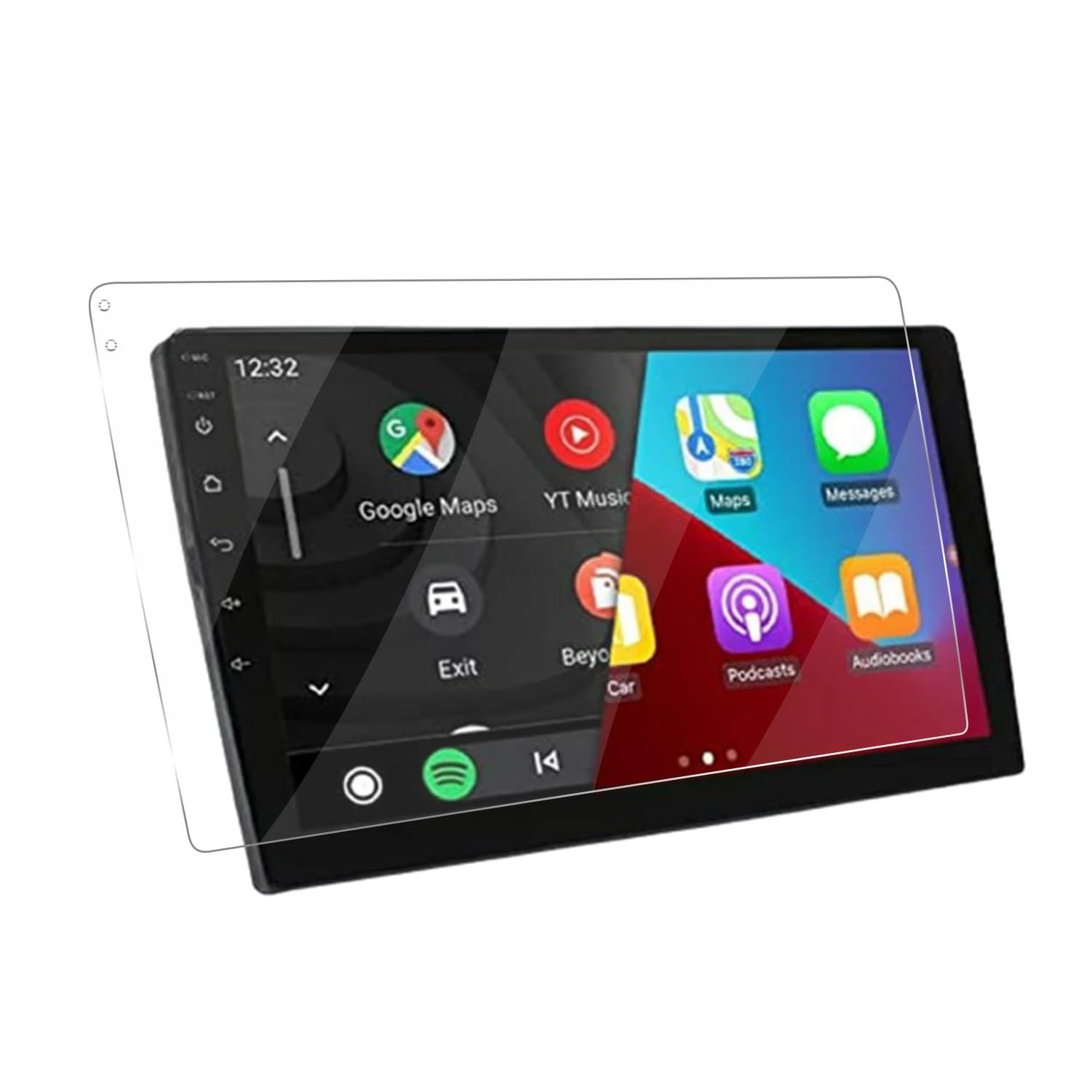 Wisely Glass Full Screen Protector Screen Guard For 9 Inch Android Car Stereo Touch Display Protector For Navigation System, Easy Installation Kit, Hd Clear, Full Cover (9-Inch) Transparent / 9-inch