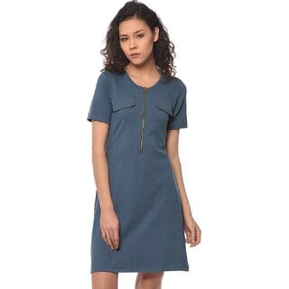Purys Women Blue A Line Dress