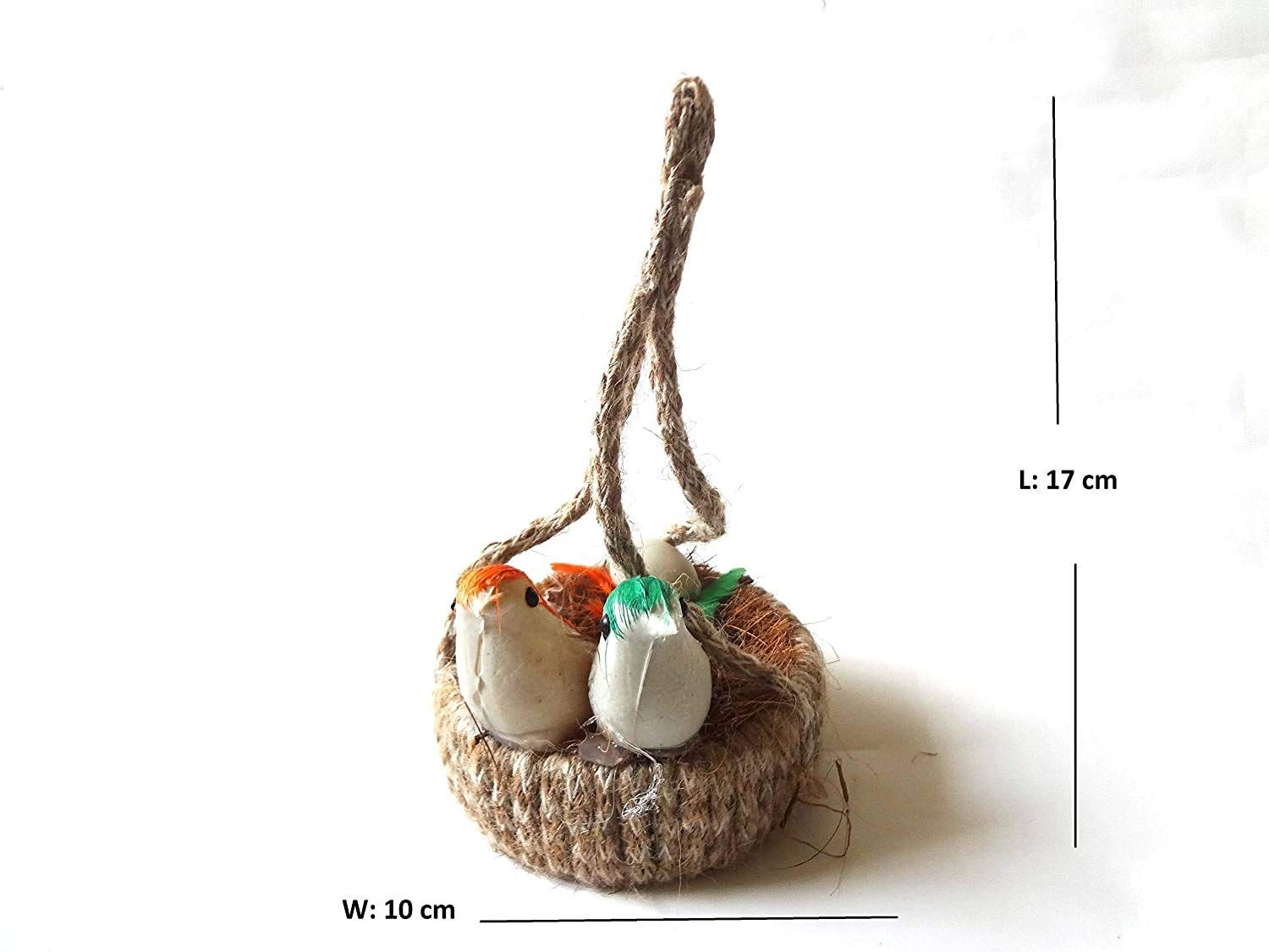 Nawani Rope Made Hanging Bird Nest (Multicolour)
