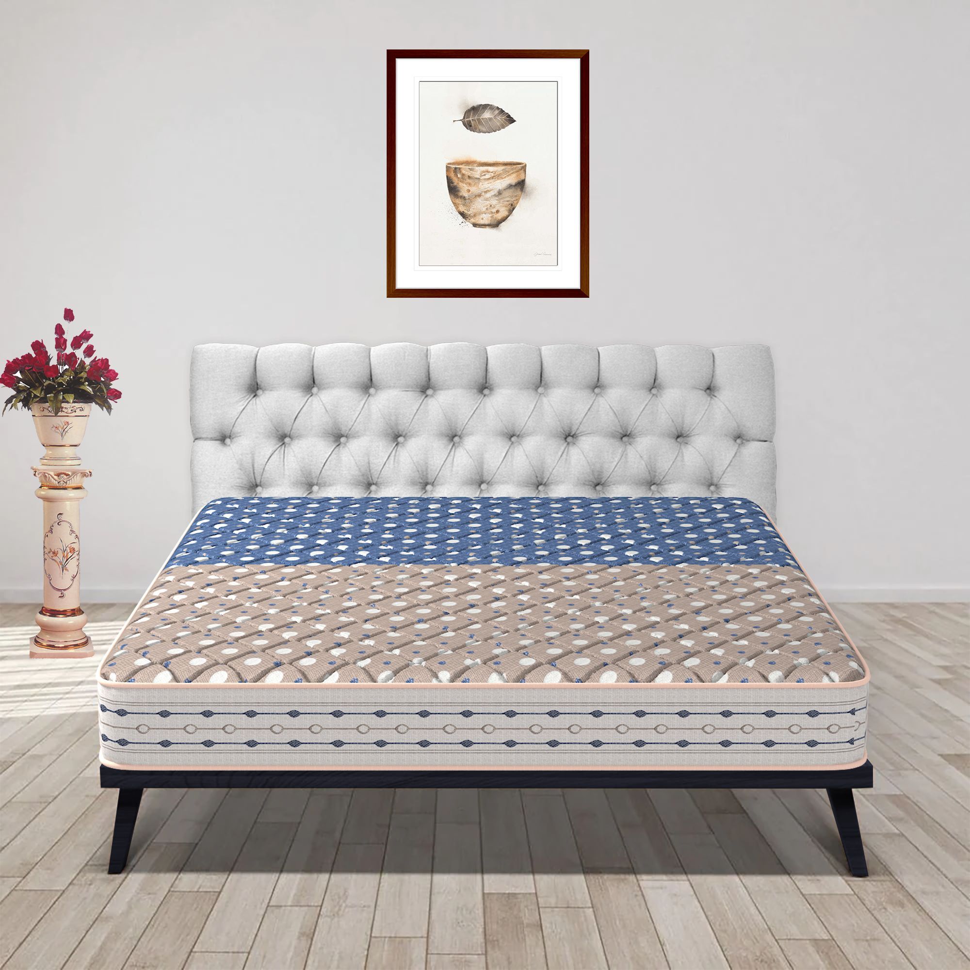 Coirfit Pacific With NIVF Technology 4 Inch Queen Size PU Foam Mattress (72X60 Inches), Double-Sided PU Foam Quilt | Durable & Lightweight |5-Year Warranty