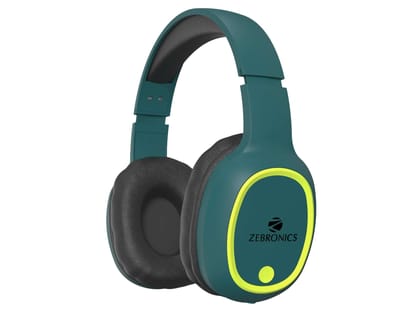 Zebronics ZEB-THUNDER Over-Ear Bluetooth Headset  - Teal Green