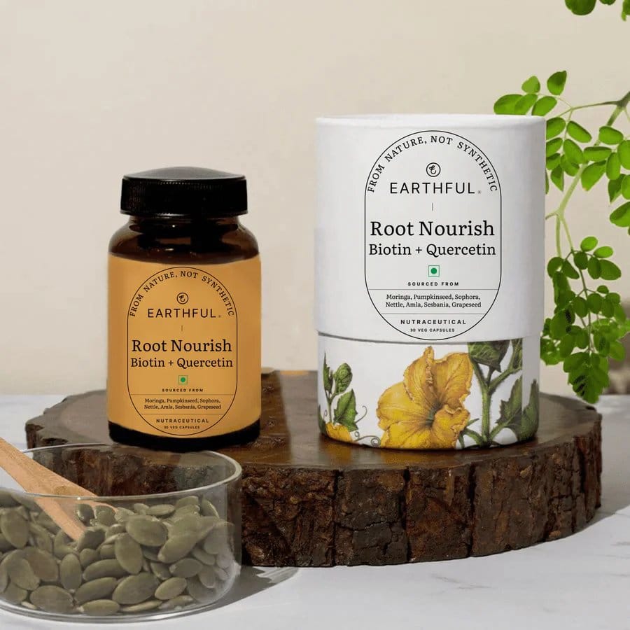 Earthful Root Nourish Hair Fall Support Capsules-Hair Growth