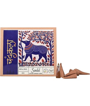 Chandrakala Incense Dhoop Cone Pure Sandal 60 Pieces ( Pack of 1 )