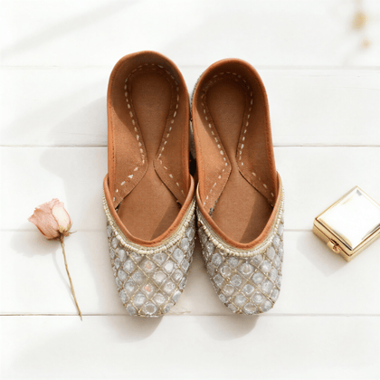 Fancy Punjabi Jutti | Beige Fancy Punjabi Jutti | Beige