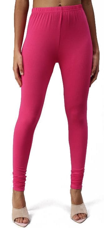 RATHNA APPARELS Churidar Ethnic wear Leggings (Rani Pink,Solid ) (S - Size)