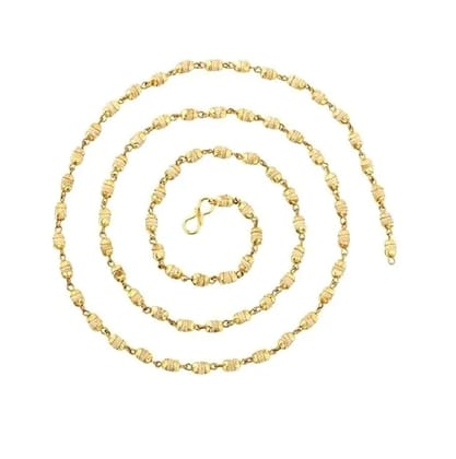 Golden Cap White Tulsi Mala 68 Beads Rosary Japa Mala For Men and Women