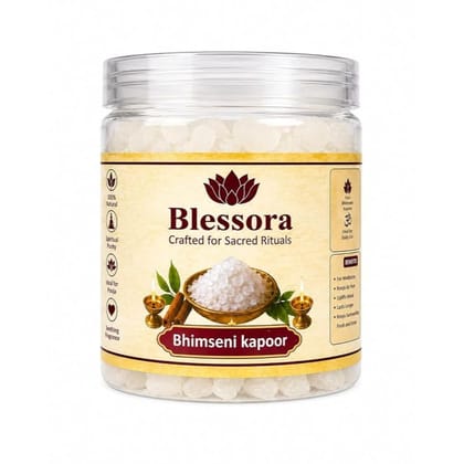 Bhimseni Camphor Kapoor - 100% Pure Organic Camphor for Pooja Hawan Meditation Aromatherapy & Home Fragrance