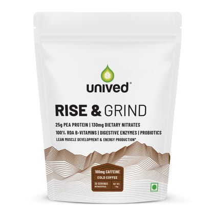 Unived Plant Protein with Coffee - Energy, Focus & Recovery Cold Coffee