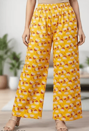 Dsmit Collection Trandy yellow color printed Palazzo