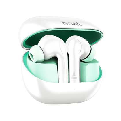 boAt Airdopes 155 | Wireless Earbuds with 40 Hours Playback, ENx™ with Quad Mics, Bluetooth v5.3 Ivory White