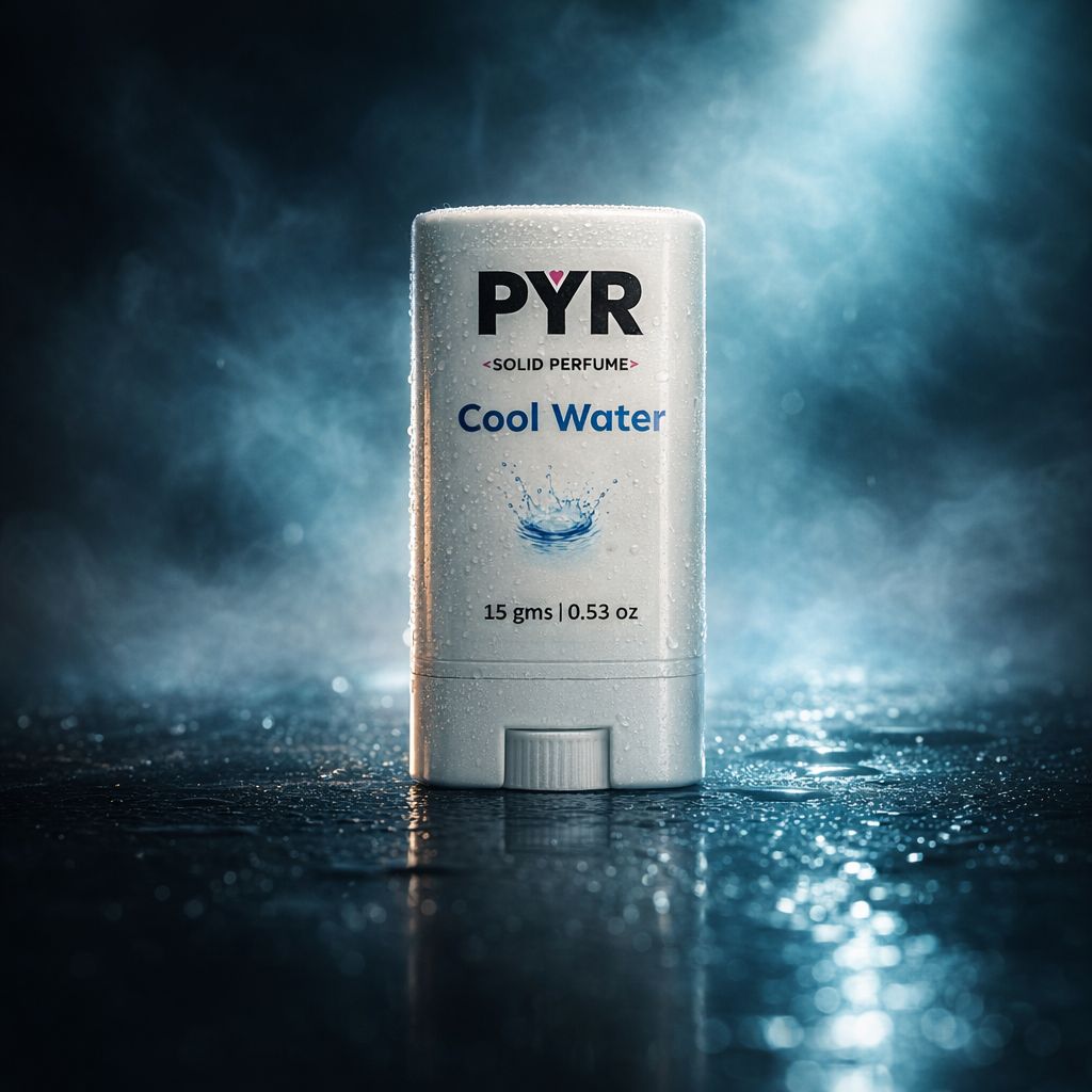 PYR Cool Water Solid Perfume 15g | Fresh Aquatic Fragrance | Long-Lasting