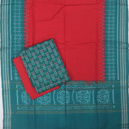 Sambalpuri Cotton Dress Set(Green)