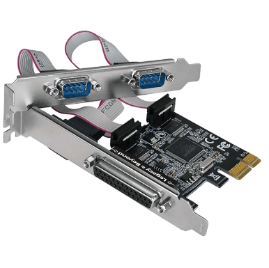 PCI Express Expansion Card 2 x DB9 RS232 Serial & 1 x DB25 Parallel LPT1 Port Adapter for Legacy Devices