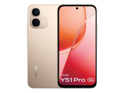 Vivo Y51 Pro 5G (8GB RAM, 128GB Storage) Smartphone, 5G Connectivity, FHD+ Display, Long Battery Life - Noble Gold Vivo Y51 Pro 5G (8GB RAM, 128GB Storage) Smartphone, 5G Connectivity, FHD+ Display, Long Battery Life - Noble Gold