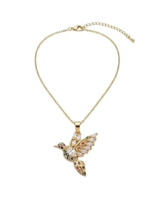 GemGleam - Crystal Pendant Chain Necklace, Hypoallergenic, Anti-Tarnish, Gift Gold Plated Chain with Locket for Women, Waterproof - Anti-Tarnish, Skin Friendly, Lightweight - Gift for Wife, Girlfriend, Friend (Humming bird Crystal) GemGleam - Crystal Pendant Chain Necklace, Hypoallergenic, Anti-Tarnish, Gift Gold Plated Chain with Locket for Women, Waterproof - Anti-Tarnish, Skin Friendly, Lightweight - Gift for Wife, Girlfriend, Friend (Humming bird Crystal)
