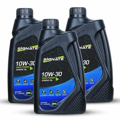 Signate 10W30 4T Scooter Engine Oil | Power Formula For High Performance (800 ml, Pack of 3)