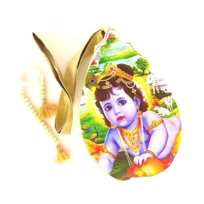 MAYAPURI Printed Chanting Bag/Japa Mala Bag or Beads Bag with Sakshi Mala MAYAPURI Printed Chanting Bag/Japa Mala Bag or Beads Bag with Sakshi Mala