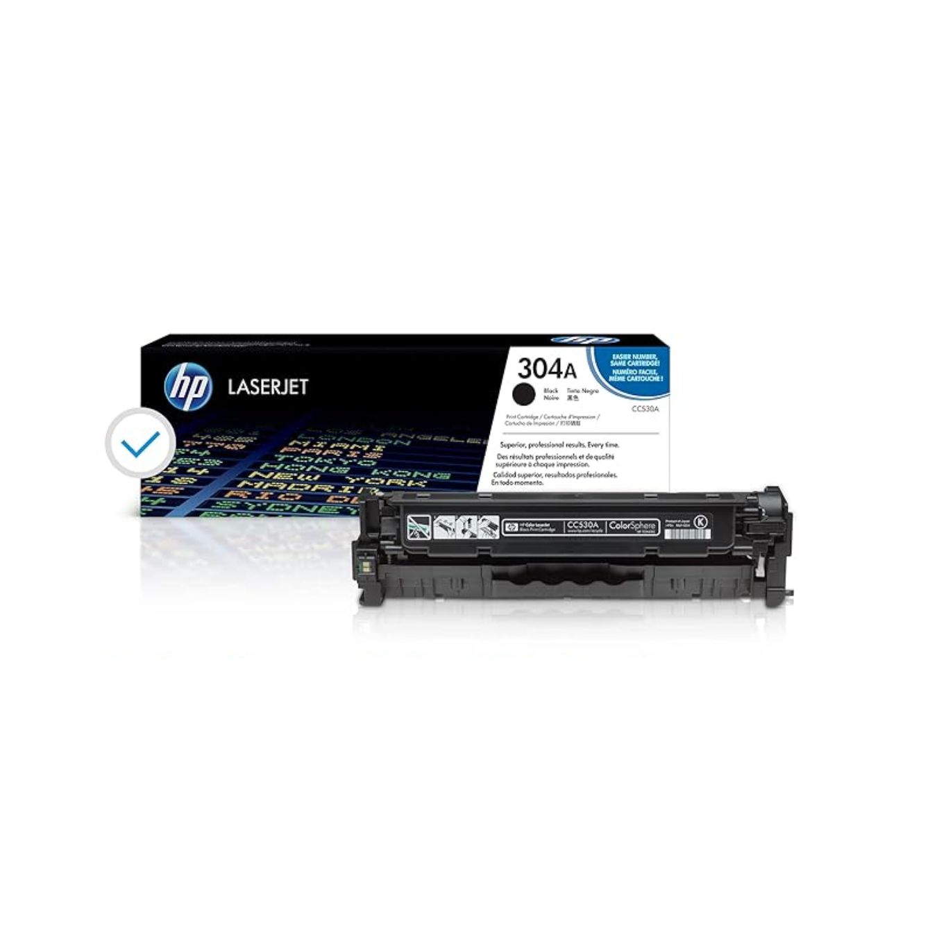 HP 304A Black Original LaserJet Toner Cartridge (CC530A)