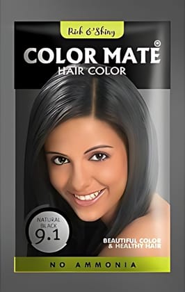 COLOR MATE HAIR COLOR POWDER 15GM NATURAL BLACK (9.1)