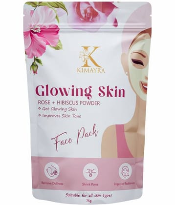 Kimayra Rose + Hibiscus Face Pack Powder For Skin Brightening and Radiant Skin