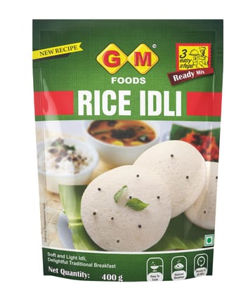 GM Foods Rice Idli 400g (Pack of 2)| Soft & Light Idlis | Quick Breakfast | Instant Ready to Cook Mix | Rich in Fiber | Ready To Make Authentic South Indian Breakfast At Home | No Preservatives GM Foods Rice Idli 400g (Pack of 2)| Soft & Light Idlis | Quick Breakfast | Instant Ready to Cook Mix | Rich in Fiber | Ready To Make Authentic South Indian Breakfast At Home | No Preservatives
