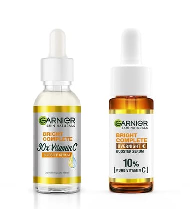 Garnier Bright Complete Vitamin C Serum 15ml Over Night Serum 15ml (PACK OF 2) (30 ml) Garnier Bright Complete Vitamin C Serum 15ml Over Night Serum 15ml (PACK OF 2) (30 ml) - 15 ml (Pack of 2)
