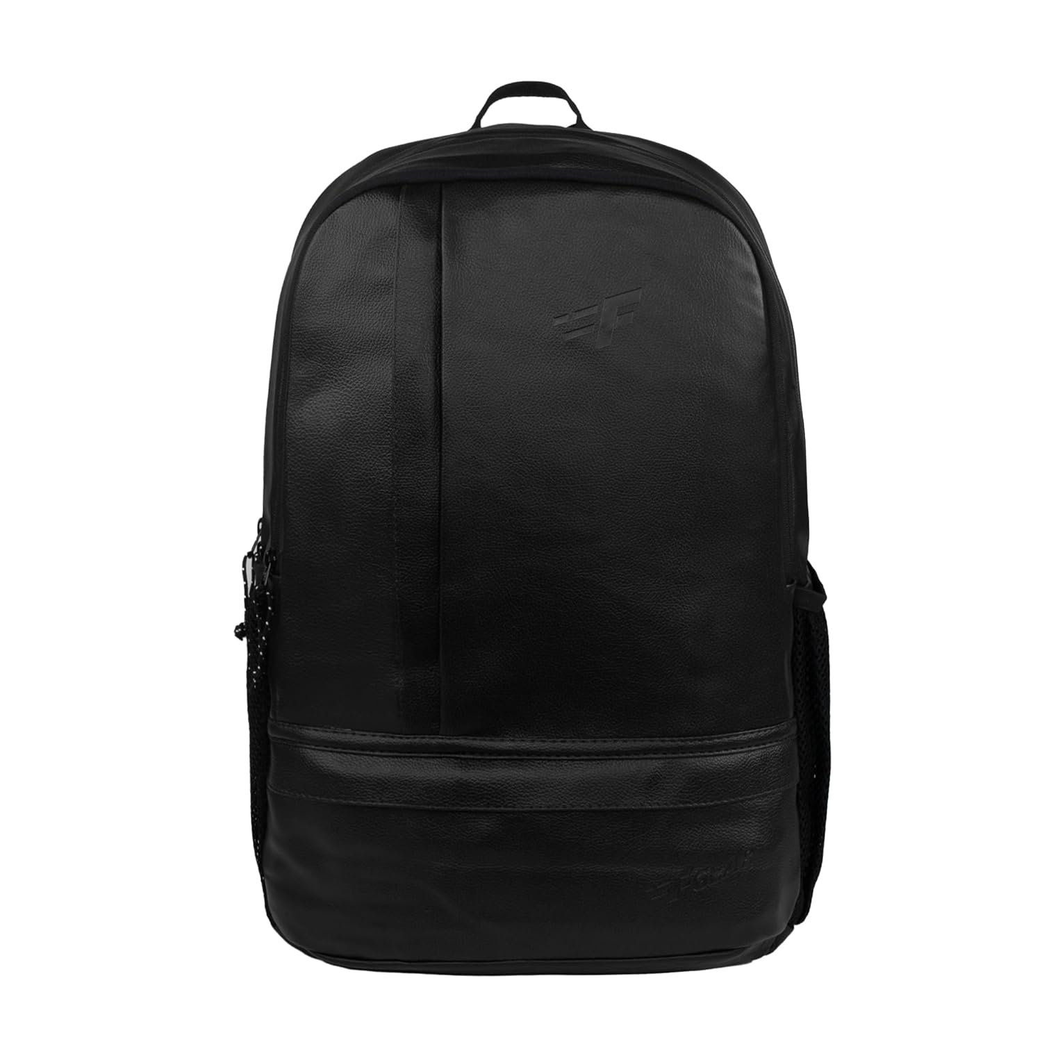 Burner Black 22L Medium Laptop backpack Fits upto 17" Laptop faux Artificial Leather Water resistant lightweight, Gifts for Men Women Boys Girls Adults, College/School/Tuition/Travel Bag