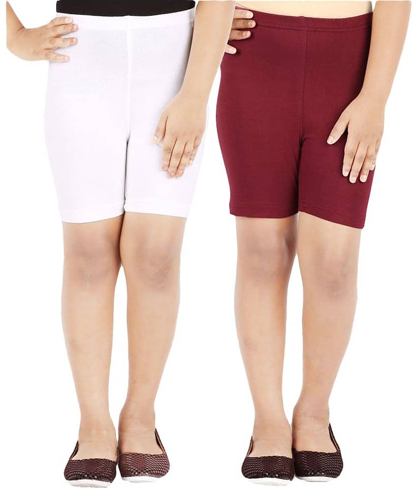 LULA Girls Cotton Blend Cycling Shorts ( Multicolor )