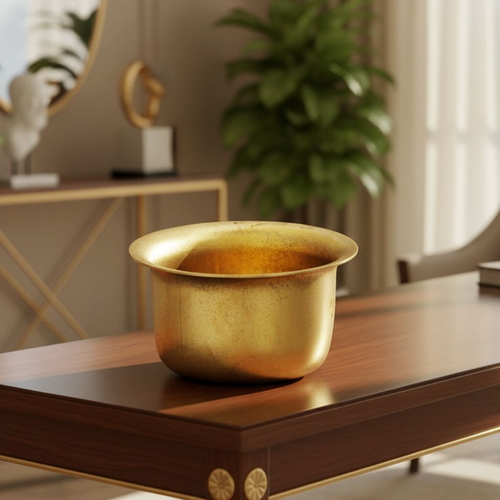 Brass Mini Bhagona Toy | Traditional Kitchen Miniature, Height : 1 Inch (ZMAS248 A)