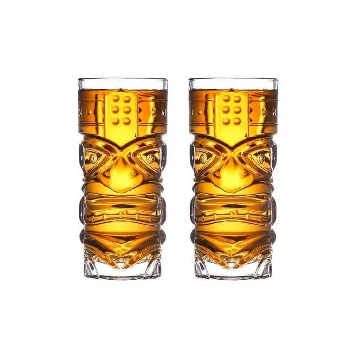 Beer Mug | 400 ML | Modern Bar Tiki Glasses | Premium Crystal Clear Glass | Cocktail Cup | Perfect for Whiskey, Wine, Juice, mocktail