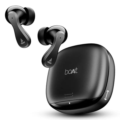 boAt Airdopes 313 TWS Earbuds with 13mm Drivers, 75 Hours Playback, 4 Mics ENx Technology, Glide Shell & Bluetooth Wireless Earphones (Color May Vary)